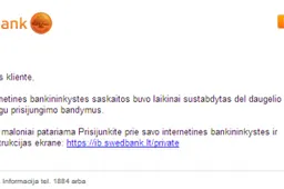 Į vieno seniausių Lietuvos banko klientus nusitaikė interneto sukčiai