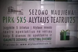 Alytaus miesto teatras mėgina aktyvinti savo žiūrovus ir siūlo akciją „5×5“