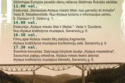 Europos paveldo diena Alytuje: ekskursijos, filmai ir šventinis koncertas