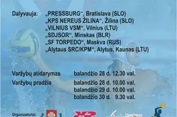 Tarptautiniame turnyre - Baltarusijos, Rusijos, Slovakijos ir Lietuvos vandensvydininkai