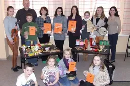 Skambiausių parodos „Žaidžiame muziką“ instrumentų autoriai – Vakaris ir Ernestas iš „Nykštuko" bei Matas iš „Boružėlės"