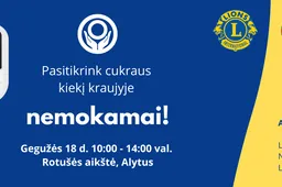 Alytiškiai kviečiami atlikti nemokamą kraujo tyrimą cukriniam diabetui nustatyti