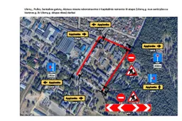 Eismo ribojimai Alytuje Ulonų ir Daugų gatvėse - iki rugpjūčio 23 dienos