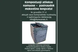 Kompostuojate atliekas namuose – pasinaudokite mokestine lengvata