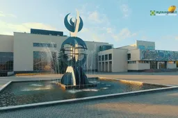 Šalia Alytaus arenos vėl pradėjo veikti fontanas