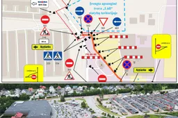 Eismo ypatumai prie didžiosios „Maximos“, šalia būsimo „Lidl“