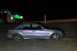 Girto vairuojamas mersedesas nuvažiavo nuo kelio