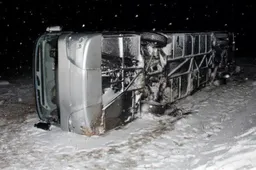 Nuo kelio nuvažiavusio ir apvirtusio autobuso vairuotojas atleistas nuo baudžiamosios atsakomybės