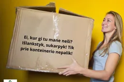 Dėžėms prie konteinerių – ne vieta!