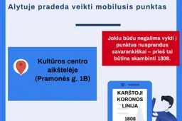 Alytuje – mobilusis koronapunktas Dzūkijai