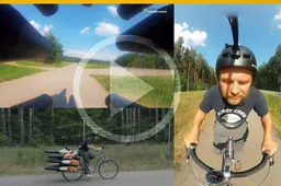 Orapūtėmis „kinkytas“ alytiškio dviratis viršijo automobiliams mieste leidžiamą greitį