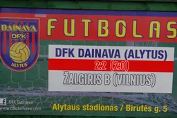 Žalgiriečių jaunimo dainaviškiai neįveikė, tačiau nepralaimėtų rungtynių seriją pratęsė