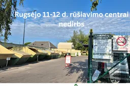 Rugsėjo 11-12 d. nedirbs rūšiavimo centrai