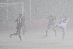 Europos lygos futbolą Alytuje trikdė rungtynes nutraukusi liūtis, Lietuvos atstovų pergalę lėmė vienas įvartis