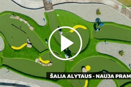 Pramogų parke „Tarzanija" atidarytas mini golfo laukas