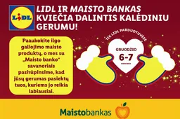 Speciali kalėdinė „Lidl“ ir „Maisto banko“ akcija: kviečia prisidėti prie šventinio stebuklo