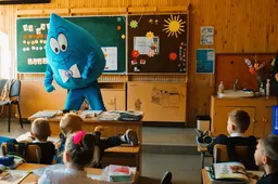 Alytaus vandentiekininkų ambasadorius Lašas aplankė visus miesto pirmokus