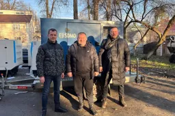 Už dovanotą elektros generatorių Irpinės meras dėkoja Alytaus rajono savivaldybei