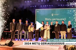 Alytaus rajono metų geriausiesiems – iškilmingi apdovanojimai VIDEO