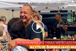 Permainingas oras neišgąsdino mugės dalyvių