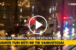 Perėjoje nukentėjo dviratininkas