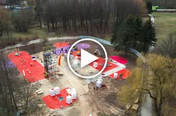 Jaunimo parke baigiama statyti brangi, tačiau Lietuvoje dar neregėta vaikų žaidimų aikštelė