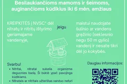 Nėščiosios ir kūdikius auginantys gyventojai turi galimybę užsakyti nemokamą šulinio arba gręžinio vandens ištyrimą