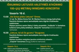 Valstybės atkūrimo 100-mečio iškilminga šventė Alytaus rajone - Dauguose