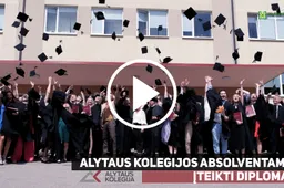 Aukštojo mokslo diplomai Alytaus kolegijoje įteikti absolventų ir tarptautinių studentų laidoms
