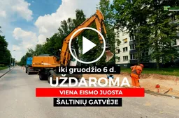 Eismas Šaltinių gatvėje bus ribojamas beveik iki ... Kalėdų