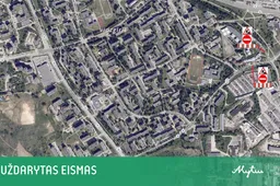 Sudvajų ir Kepyklos g. žiedinėje sankryžoje  uždarytas eismas