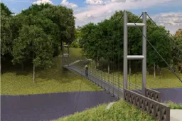 Statys pėsčiųjų ir dviratininkų tiltą šalia Merkinės