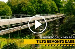 Aiškėja, kada bus baigtas remontuoti Jaunimo parko tiltas