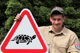 Dzūkijoje – kelio ženklas, „numesti gazą“ siūlantis dėl vienų iš seniausių planetos gyventojų