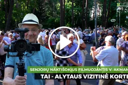 Senjorų naktišokius filmuojantis V. Akmantas: tai – Alytaus vizitinė kortelė