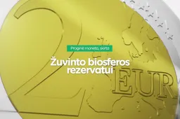 Pasirodys proginė Žuvinto rezervatui skirta euro moneta