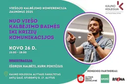 Kauno kolegijos Alytaus fakultetas kviečia į nemokamą viešojo kalbėjimo konferenciją