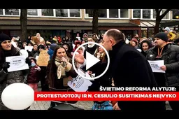 Alytiškiai mitingavo prieš planuojamą švietimo pertvarką VIDEO