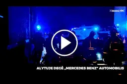 Alytuje liepsnojo automobilis VIDEO