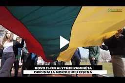 Kovo 11-ąją paminėjo originalia eisena VIDEO