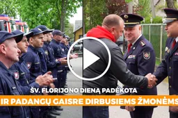 Šv. Florijono dieną padėkota ir padangų gaisre dirbusiems žmonėms
