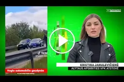 Vogto automobilio gaudynės: policija panaudojo „ežį“