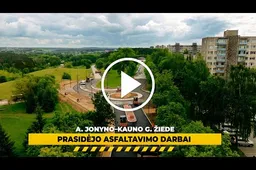 Alytuje finišuoja A. Jonyno–Kauno g. žiedo įrengimas: prasidėjo asfaltavimas, darbus planuojama baigti iki miesto gimtadienio