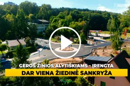 Geros žinios alytiškiams – įrengta dar viena žiedinė sankryža