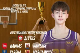 Jaunimo krepšinio turnyras Alytuje: dėl mero taurės varžysis 7 komandos
