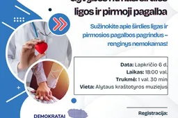 Nemokami širdies ir kraujagyslių ligų bei pirmosios pagalbos mokymai Alytaus miesto gyventojams