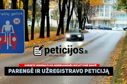 Kurorto seniūnaitijos bendruomenės iniciatyvinė grupė parengė ir užregistravo peticiją dėl kelio ženklo „Dviračių gatvė"