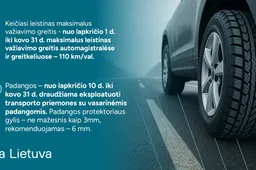 Vairuotojų dėmesiui: „Via Lietuva“ praneša apie svarbius pokyčius keliuose nuo lapkričio