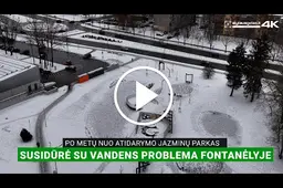 Po metų nuo atidarymo Jazminų parkas susidūrė su vandens problema fontanėlyje