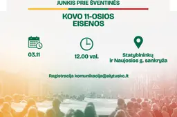 Kviečia burtis į iškilmingą Kovo 11-osios eiseną